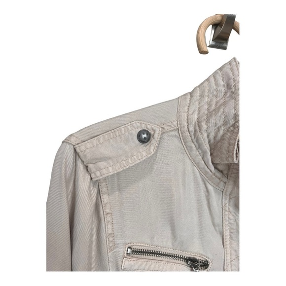 Max Jeans Utility Military Jacket Color Winter White Ivory Size XS NWOT - Picture 15 of 15